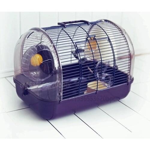 Crystal Hamster Cage Hamsters Sleep and Play Cage Pet Viewing Golden Silk Bear Villa Outing Portable Pets Cage Pet Supplies