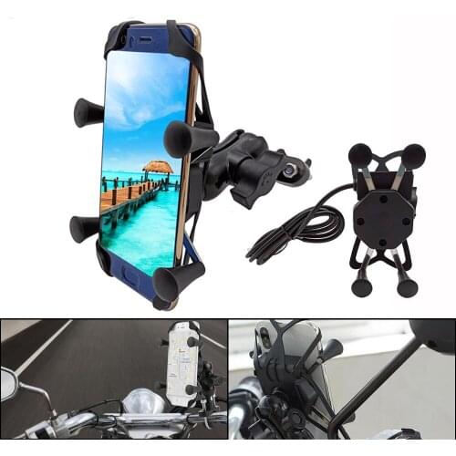 With USB Charger moto Mobile Phone Holders Universal Motorcycle Bike Mobile Phone Holder For BMW S1000RR S1000XR 650GS F700GS