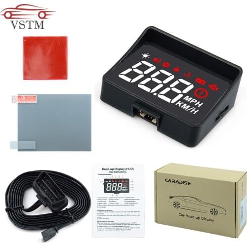 For Safety HUD Display Intelligent Alarm System Universal A100S Windshield Projector Driving Safety OBD2 Overspeed Warning