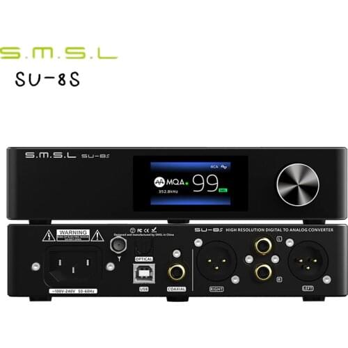 SMSLSU-8S MQA Audio Decoder SU8S DAC Digital to Analog Converter Higt-end ES9068AS D/A Chip Bluetooth 5.0 DSD512 PCM768kHz
