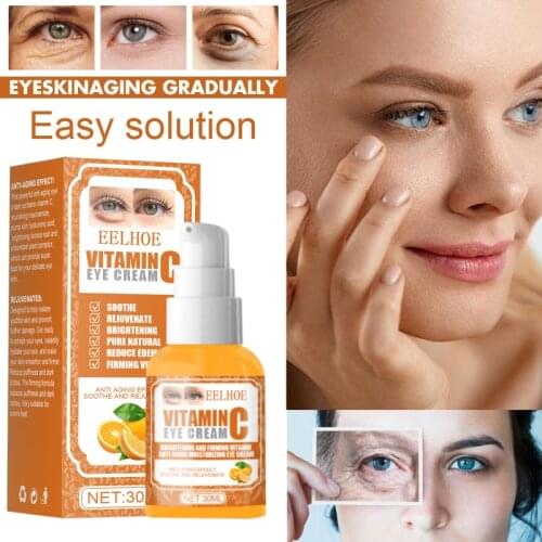 VC Serum Brightening Eye Cream Anti-wrinkle Age Remover Dark Circles Firming Against Puffiness Bags Essence Eye Serum Skin Care