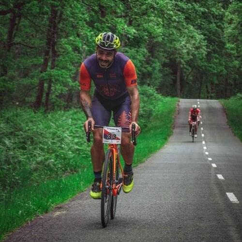 ACTBH Speed Wins Passion Summer Breathable Mountain Bike Sportswear Quick-drying Riding Short Sleeve Triathlon Top