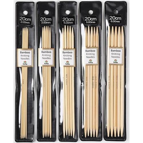 Japan Hiroshima TULIP Bamboo Wool Needle Bar 20 Cm Double Tip Short Straight Bar Needle Bamboo Needle