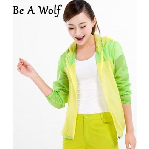 Be A Wolf Summer Hiking Jacket Sunscreen Skin Windbreaker UV-proof Clothing Sun-Protective Breathable Clothes Women Spring sk104