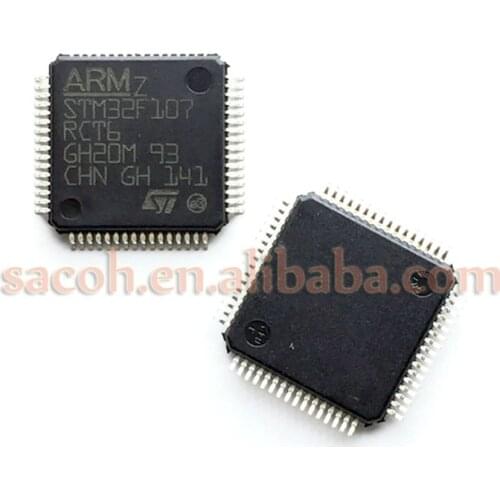 1PCS/lot New OriginaI STM32F107RCT6 STM32F107RCT6TR or STM32F107VCT6 STM32F107 QFP-64 32-bit MCU