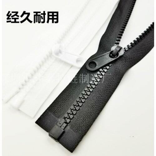 10pcs/lot Short Long #5 All Plastic Seperating Zipper Black White Single Open End Kids Clothing Tent Bag Zippers for Sewing