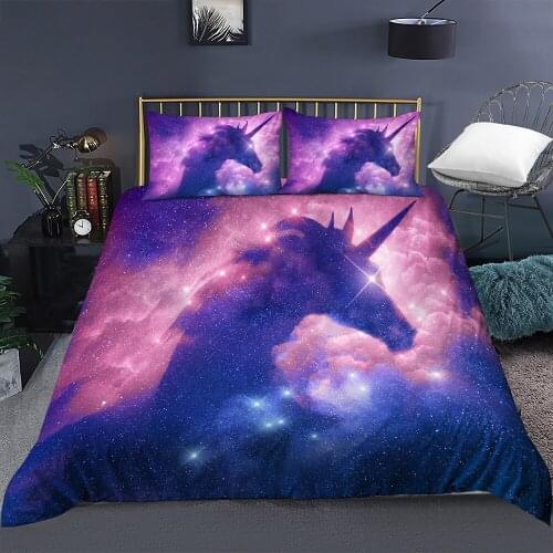 Fantasy Flying Horse Printed Duvet Cover for Bedroom Quilt Covers Bedding Sets King Queen Size with Pillowcase Home Bed Decor