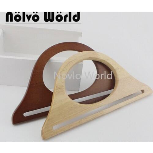 4-10 pieces,2 Colors 25X11.8cm 10" PlyWood Purse Handle,Women Woven handbag Handles