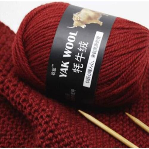 5pcs Yak Wool Yarn for Knitting Fine Worsted Blended Crochet Yarn Knitting Sweater Scarf 500/lot
