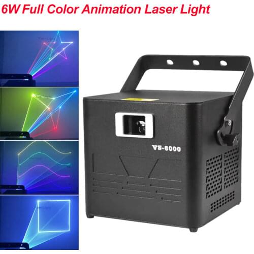 4W Full Color Animation Laser Light RGB LED Laser Projector Lights DJ Party Disco Music Light For Wedding Birthday Xmas Bedroom