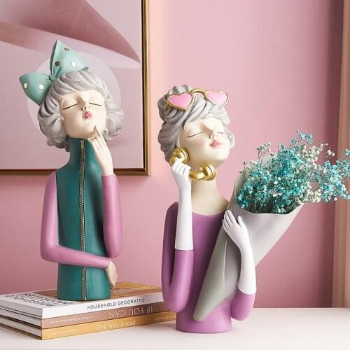 Home Decoration Accessories Modern Resin Creative Bubble Girl Decoration Goddess Statue Girl Birthday Gift New Year Decoration