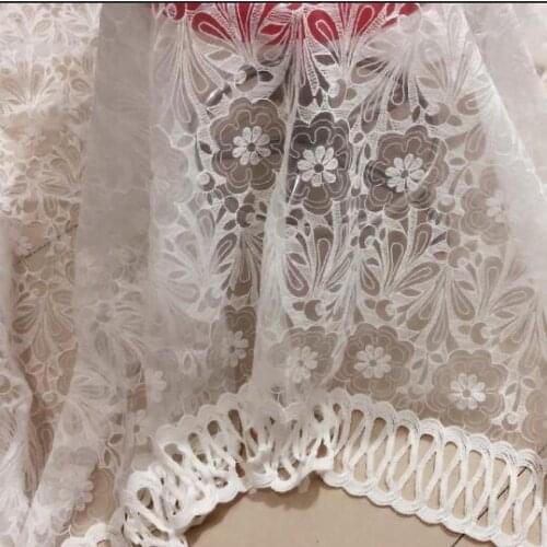 Free Shipping 2yards White Handcut Mesh Voile Lace Swiss High Quality French Lace Fabric Nigeria Wedding Lace Fuchsia Peach