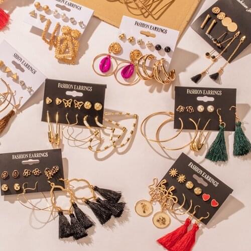 Bohemia Earrings for Women Vintage Long Tassel Earrings Gold Geometry Large Drop Earring 2020 Boho Fashion Trend Jewelry