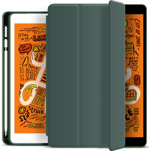 Case for New iPad 10.2 2020 Pro 11 2021 9.7 Mini 5 10.5 Air 3 Smart Cover with Pencil Holder for iPad 8th 7th 6th 5th Generation