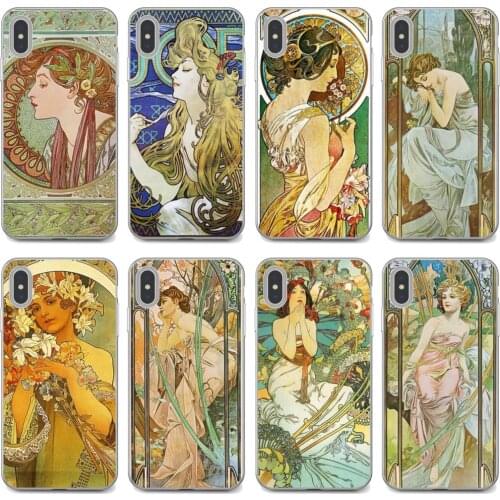 For Xiaomi mi Redmi Note 3 4 4X 5 6 7 8 8t 9 9s 9t 10 pro lite art-poster-ALPHONSE-MUCHA Soft Cover Bag