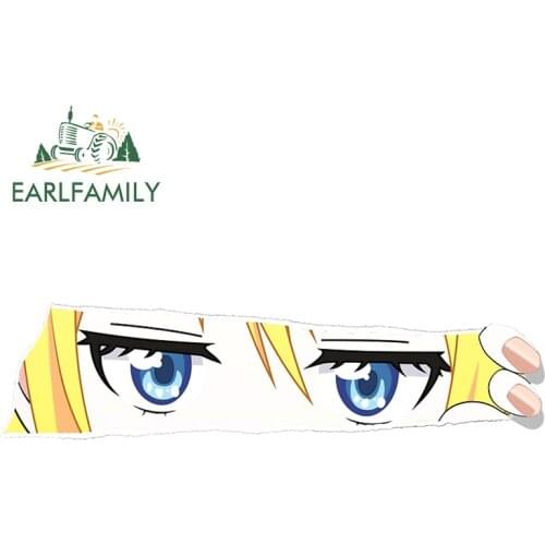 EARLFAMILY 13cm x 3.6cm For Anime Car Stickers Vinyl Material Decals Occlusion Scratch Car Door Protector Sticker Decoration