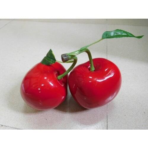 Food Red Black Cherry Fruit Vegetables Toy Model Simulation Food Educational Kid Pretend Play House Kitchen Decorative Toy 2021