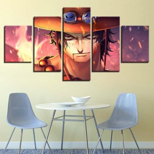 Canvas Wall Art Modern Pictures Home Decor 5 Panel One Piece Character Living Room Modular HD Printed Poster Painting Frame