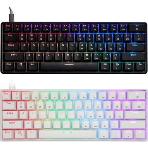 SKYLOONG GK61 61 Keys Gaming Mechanical Keyboard USB Wired RGB Backlit Gamer Mechanical Keyboard For Desktop Tablet Laptop SK61