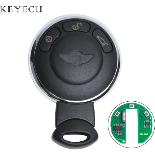 Keyecu CAS System Smart Remote Control Car Key with 3 Buttons ID46 Chip 315MHz 433MHz 868MHz for BMW MINI Cooper 2007-2014