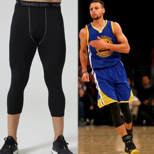 Compression Man Sport Capri Pants Men Sports Tights Basketball Tights Male Compress GYM Run Crossfit Leggings 3/4