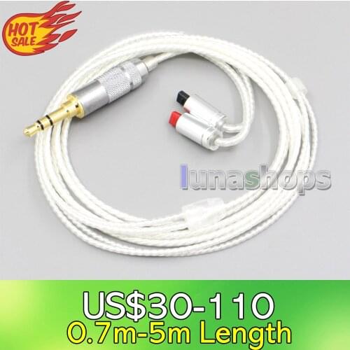 LN006637 Hi-Res Silver Plated 7N OCC Earphone Cable For Audio-Technica ATH-IM50 IM70 ath-IM01 ath-IM02 ath-IM03 ath-IM04