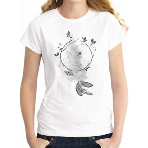 Fashion Womens T Shirt Dream Catcher Artsy Girls short sleeve tshirt cool tees tops Harajuku Streetwear