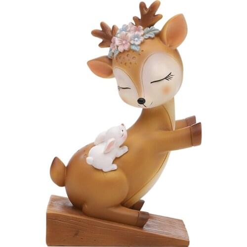 Cartoon Cute Sika Deer Door Stopper Safety Door Stop Wedge Door Catcher Block School Bookend for Home Office Decorations