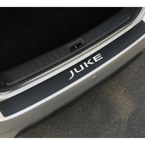 For Nissan Juke Car Rear Bumper Protector Anti-Scratch Trim Stickers Accessories Car Stickers Auto Rear Trunk Guard Carbon Decal