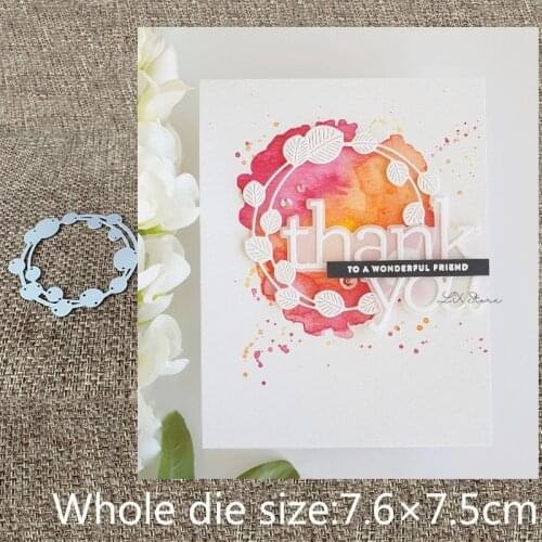 New Design Craft Metal stencil mold Cutting Dies leaves ring decoration scrapbook die cuts Album Paper Card Craft Embossing