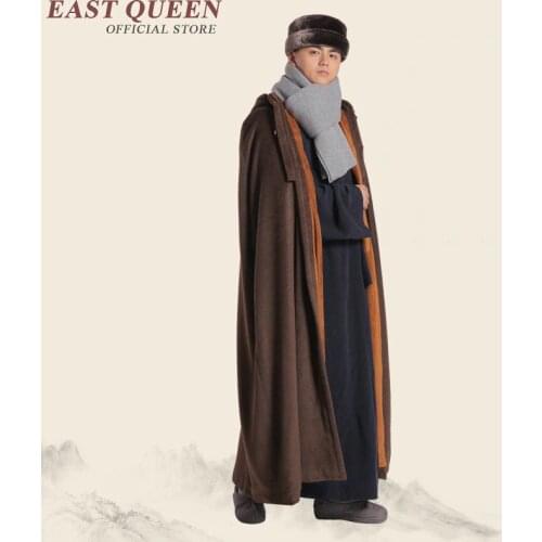 Solid color unisex zen clothing warm cloak winter capes and ponchos male female quilted overcoats ponchos and capes AA2928 YQ