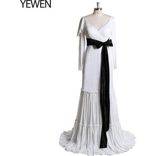 Maternity Dresses For Photo Shoot Pregnant Women Baby Shower Dress Sweep Train Maxi Gown Pregnancy Dress Photography Props