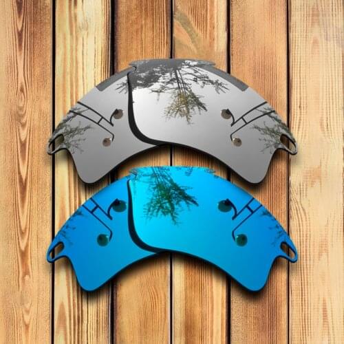100% Precisely Cut Polarized Replacement Lenses for Fast Jacket XL Sunglasses Chrome & Blue Combine Options