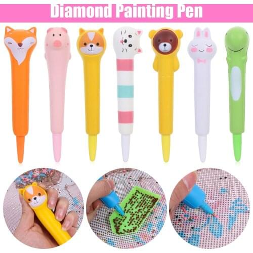 Soft Foam Point Drill Pen Handmade 5D Diamond Painting Pen Embroidery Nail Art Rhinestone Picker Tools Stress Relief Toys Pen