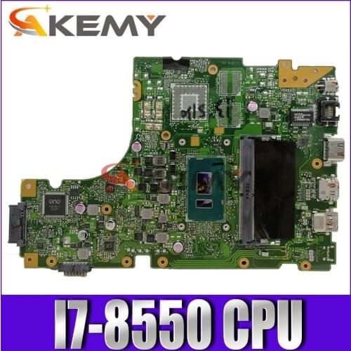SAMXINNO For Asus X442 X442U X442UA X442UR X442UQ X442UQK X442UQR Laotop Mainboard X442UA Motherboard with I7-8550 CPU
