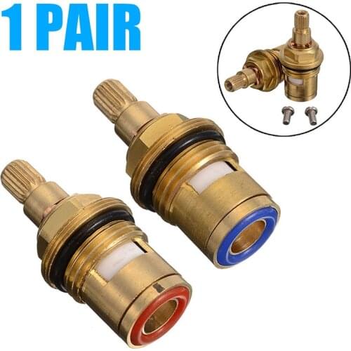 1/2" 20.5mm Replacement Brass Ceramic Disc Tap Valve Cartridges Gland Insert 20 Teeth Bathroom Faucet Accessory Disc Valve