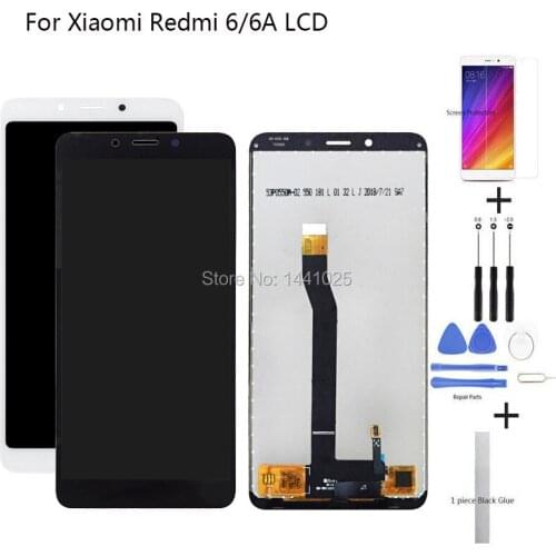 Display Screen Replace For Xiaomi Redmi 6 LCD Touch screen 5.45 inch black white For Xiaomi Redmi 6A LCD Touch screen