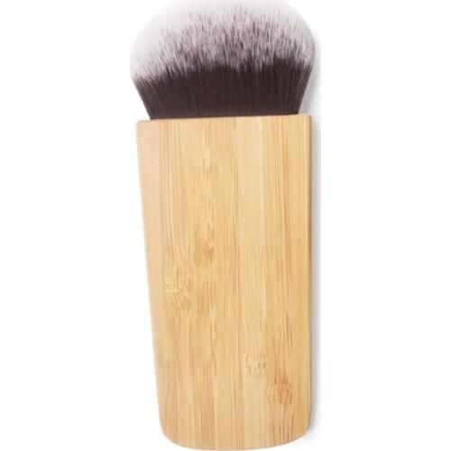 T Series Flat Kabuki Brush Bamboo Airbuki Powder Blush Brush Cheek Contour Makeup Brushes Cosmetic Tool