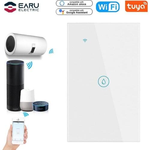 US WiFi Smart Timer Glass Panel Boiler Water Heater Wall Touch Switch Smart Life Tuya Voice Remote Control Alexa GoogleAssistant