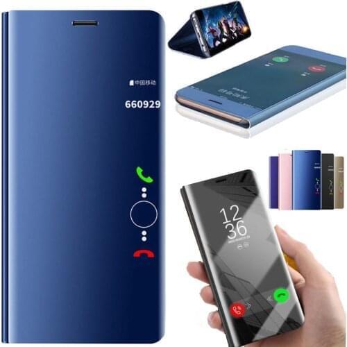 Smart Mirror Flip Case For Samsung Galaxy S8 A5 A8 J5 J7 J4 J6 J8 2018 S9 Plus S7 Edge S6 Note 8 9 5 4 A3 J3 2017 2016 J2 Pro A6