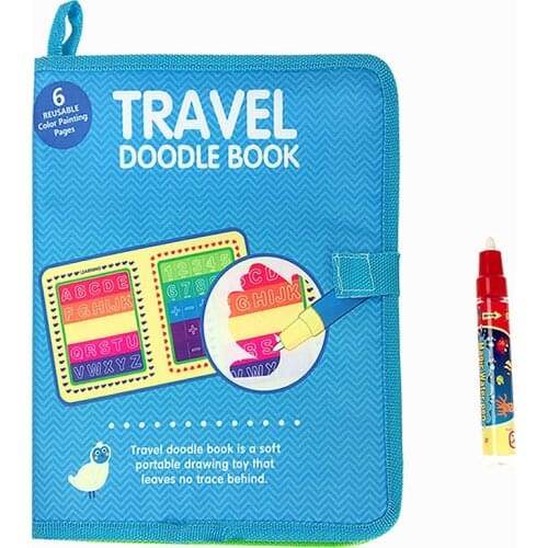 Magic Water Coloring Book with Magic Pen Painting Drawing Board Doodle Education Toys for Children Kids Birthday Gift