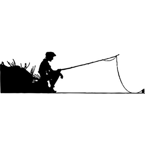 17*4.9cm Fishing car sticker funny car stickers decals Funny Car Window Bumper Novelty JDM Drift Vinyl Decal Sticker