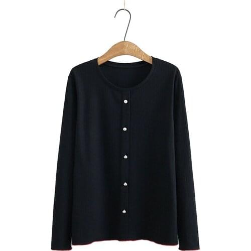 Plus Size Womens Casual Shirts Long Sleeved Solid Simple Muslim Tops