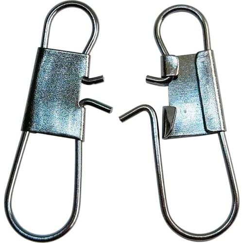 100pcs/lot 0# 1# 2# 3# 4# 5# 6# Stainless Steel Fishing Connector Swivel Snap Pins Fishing Tackle Accessories