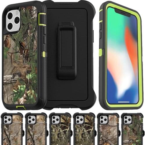 3 in 1 Heavy Duty Case For iPhone11 XS MAX XR 6 6S 78 Plus ShockProof Defend Camo Armor Holster Cover for iPhone 12 Pro Max Case