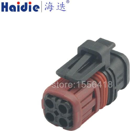 Free shipping 2sets tyco 4pin housing plug auto waterproof female wire harness cable connector 1337352-1