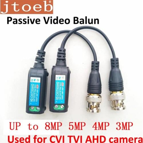 8mp 5mp 4mp 3mp Passive Video Balun HD-CVI/TVI/AHD Support Dahua HDCVI Camera Transmission by UTP CAT5E/6 Cable MAX 400m