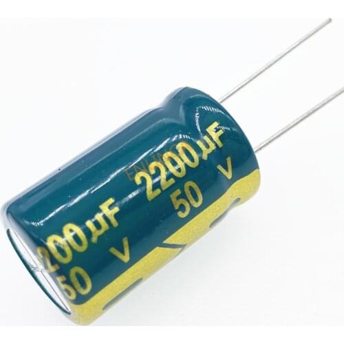 30pcs/lot P35 High Frequency Low Impedance 50V 2200UF Aluminum Electrolytic Capacitor Size 16*25 2200UF 50V2200uf 20