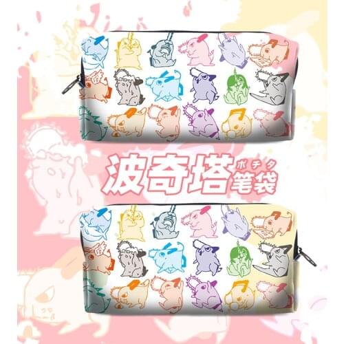 Anime Chainsaw Man Pochita Cosplay Pen Bag Cartoon Cute Stationery Box Pencil Case School Supplies Student School Fashion Gifts