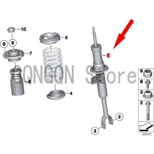 CAR front machine bm wF07 GT 530D N57 F07 GT 530D 155KW F07 GT 530D N57N shock absorber fixed strut bracket hydraulic buffer